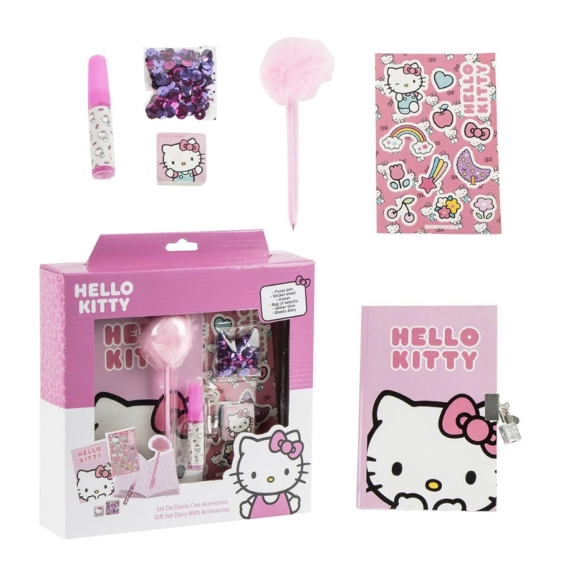ASSORT HELLO KITTY SET PAPETERIE & MINI SAC A DOS