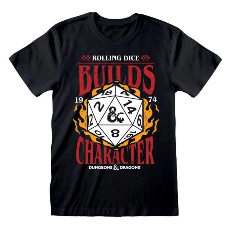 T-SHIRT D&D BUILDS CHARACTER M