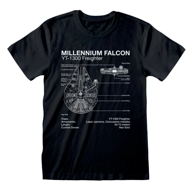 T-SHIRT SW MILLENIUM FALCON L
