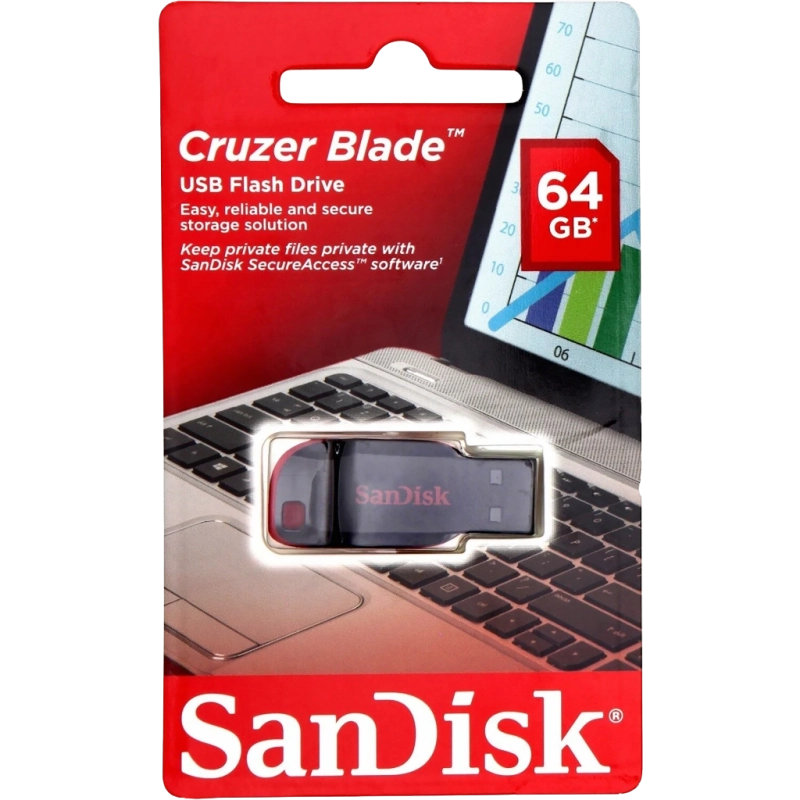 SANDISK CLE USB 2.0 Go CRUZER BLADE 64Go