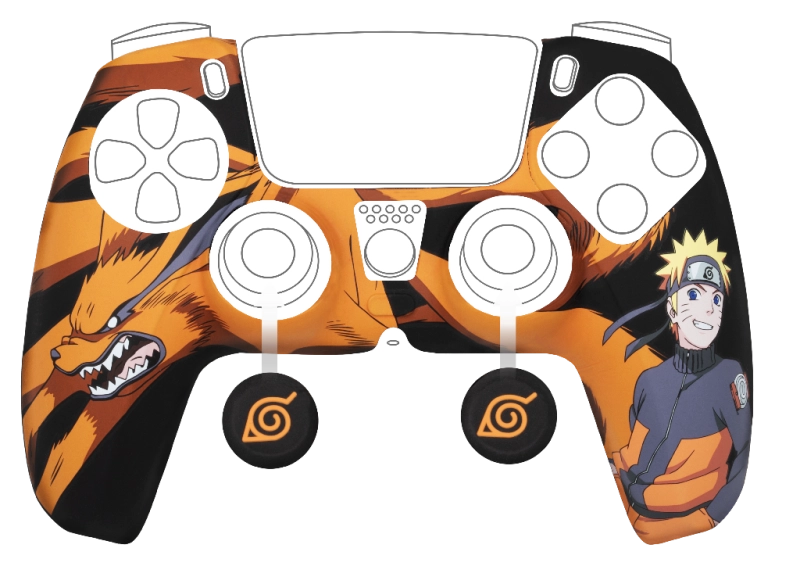 Kit de protection en silicone Dualsense orange - Naruto