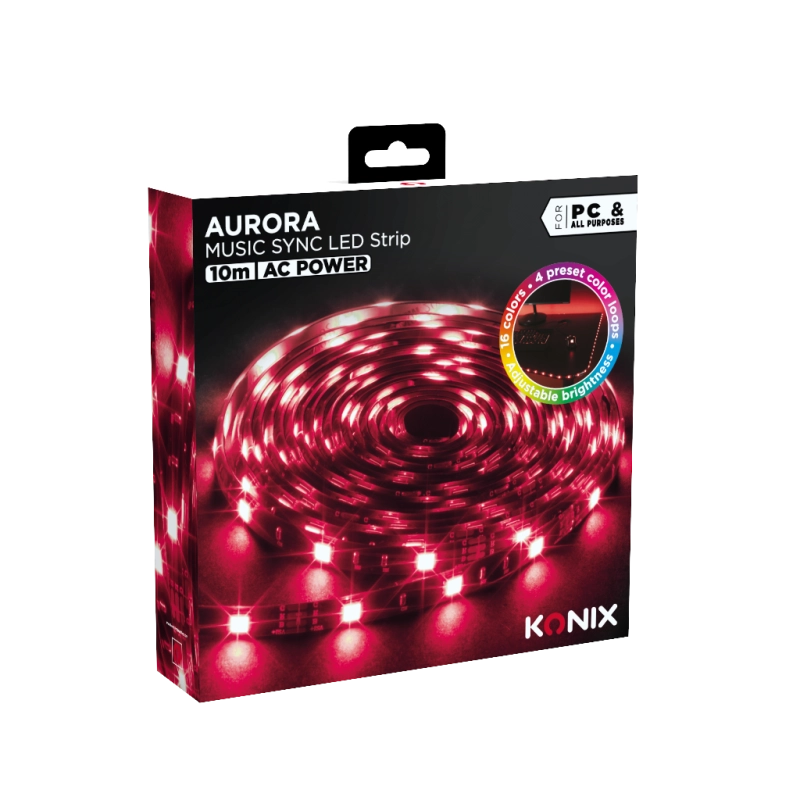 Aurora bande LED Music Sync 10m - Prise secteur