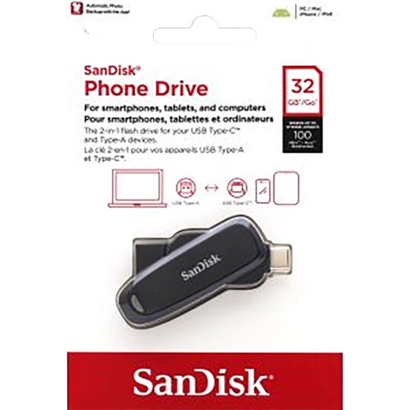 SANDISK PHONE CLE USB 256Go USB 3.2 GEN 1 / USBC N