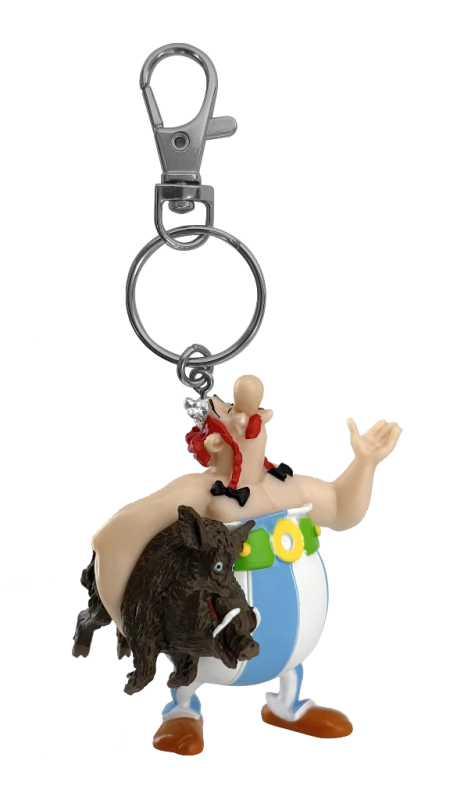 PORTE-CLES OBELIX PORTANT UN SANGLIER