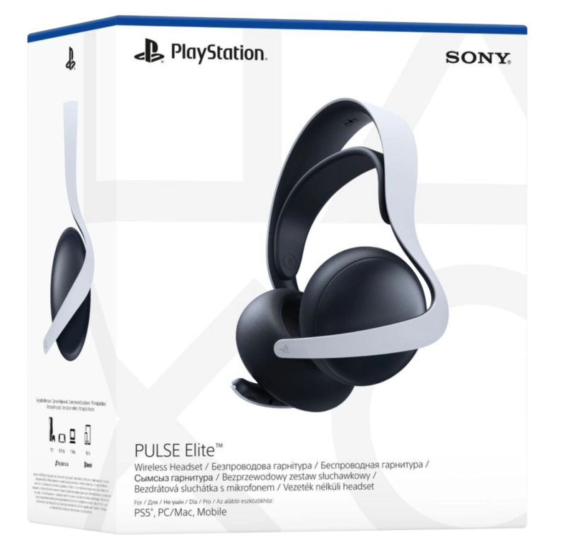 Sony PULSE Elite Headset Wired & Wireless Head-band Gaming Bluetooth Charging stand Black, White